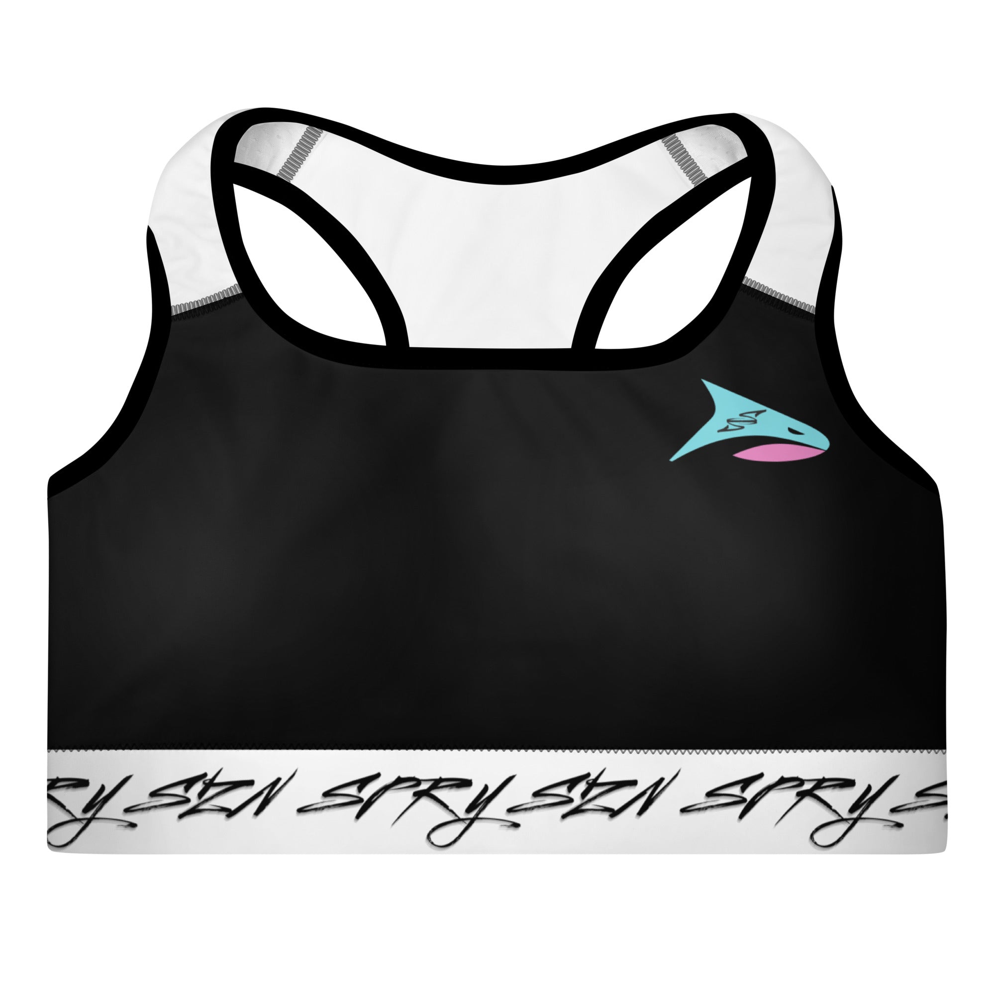SPRY SZN Legacy Shark Padded Black Sports Bra