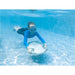 Kid underwater with Asiwo Mako Electric Kickboard.