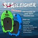 Squatch and Siren Sea Sleigher moray green and parrotfish blue best and most affordable inflatable multipurpose dive raft product highlights.
