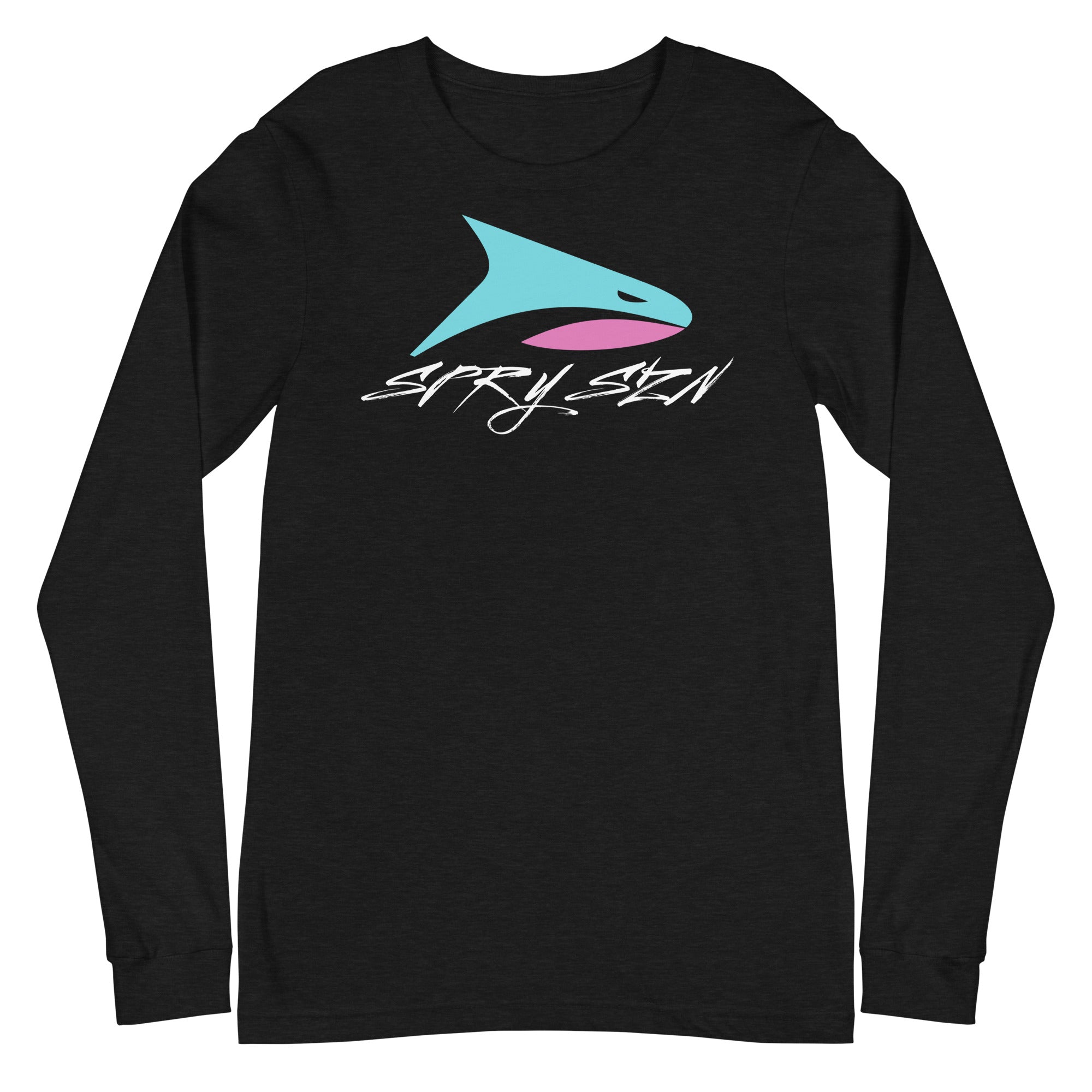SPRY SZN Legacy Shark White Lettering Lightweight Long Sleeve Shirt