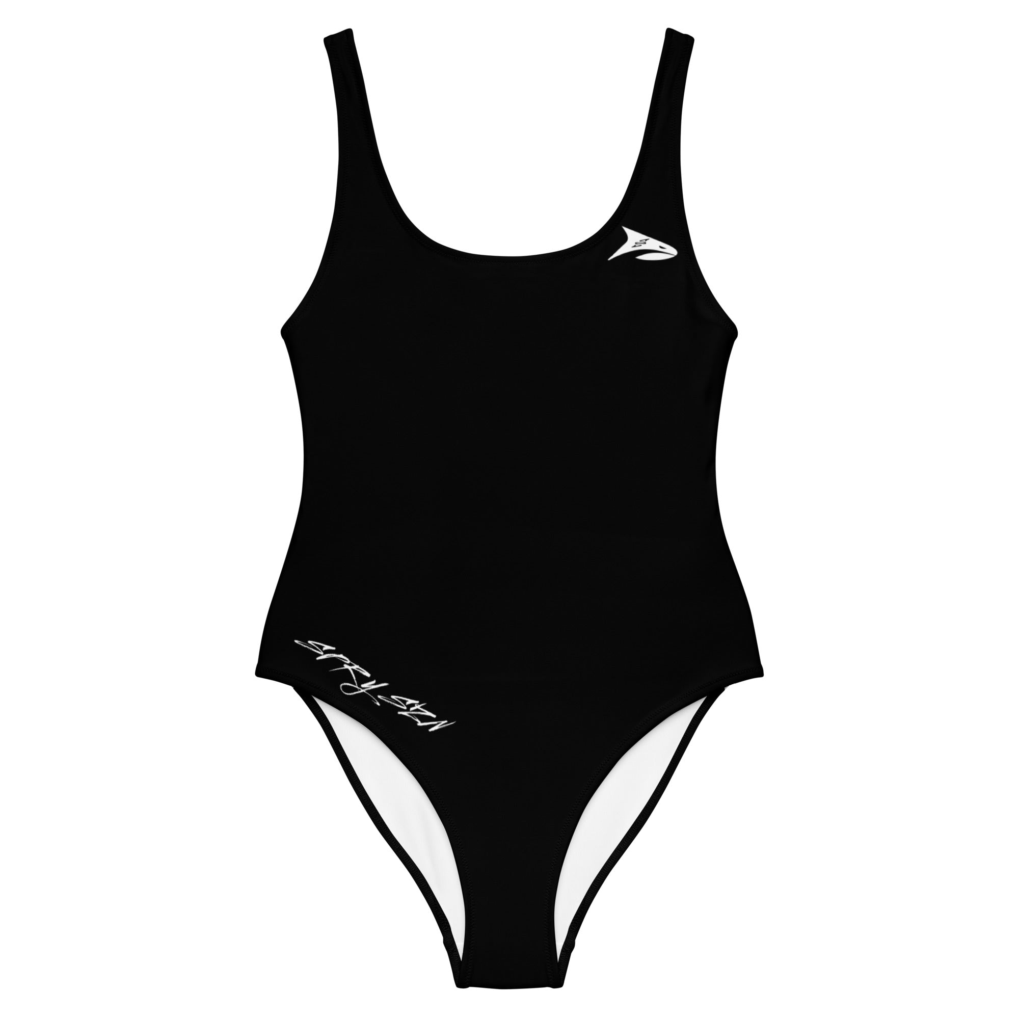 SPRY SZN White Shark One-Piece Black Swimsuit