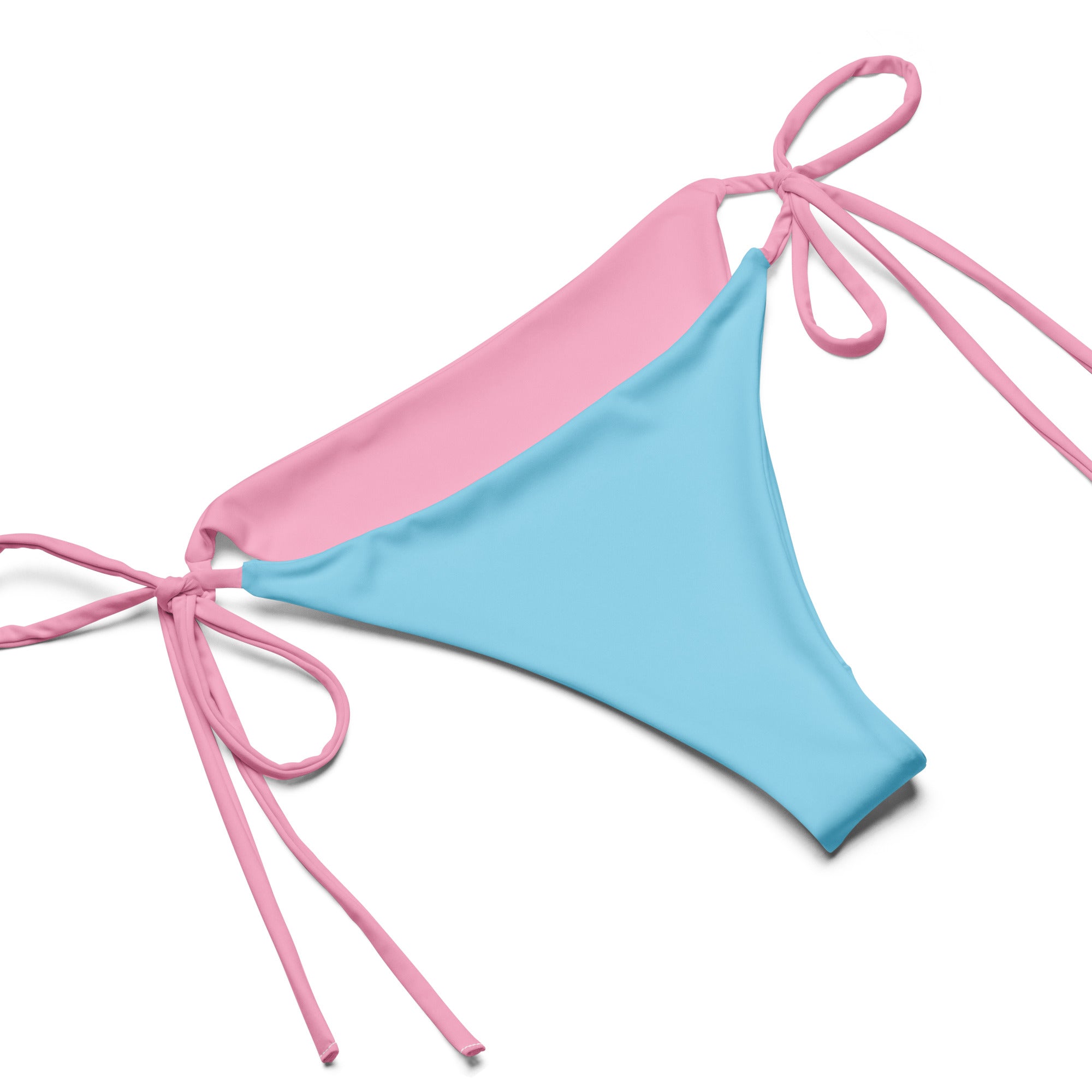 SPRY SZN Two-Piece Swimsuit - Columbia Blue Top - Cotton Candy Pink Bottom