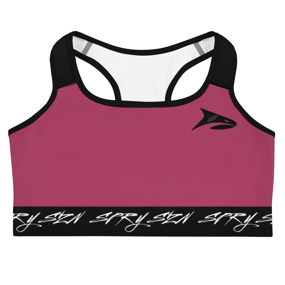 SPRY SZN Black Shark Lipstick Sports Bra