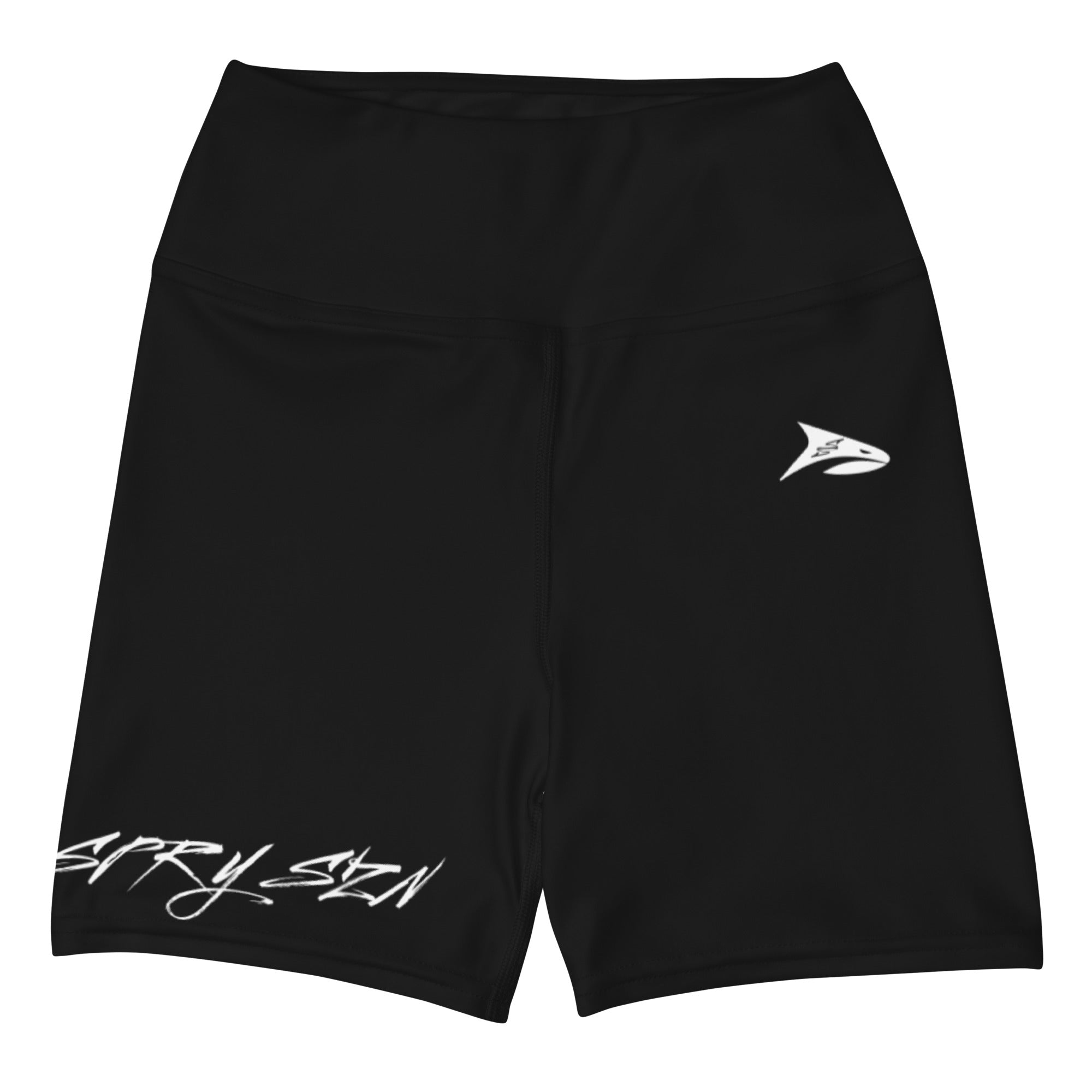 SPRY SZN White Shark Black Yoga Shorts