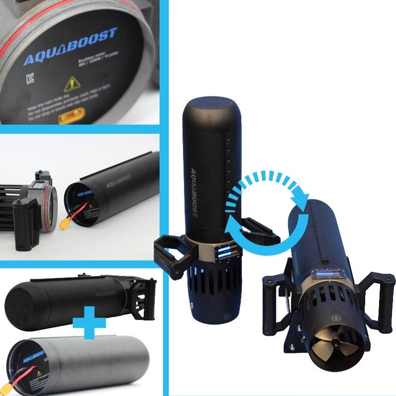 AQUABOOST DPV-1 STANDARD Underwater Scooter battery tube features