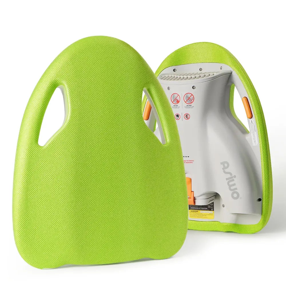 Asiwo Mako Electric Kickboard in color green.