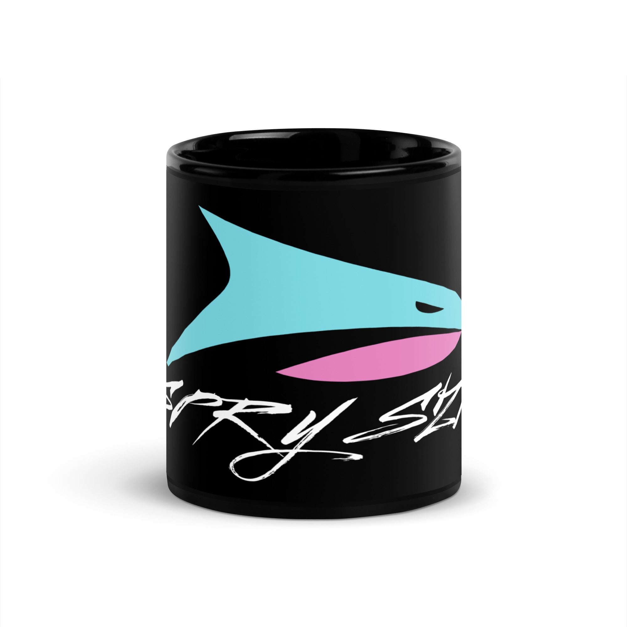 SPRY SZN Legacy Shark White Lettering Glossy Ceramic Mug
