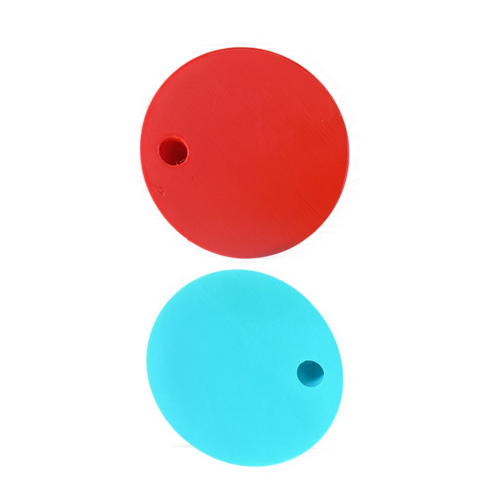Catz Design Dive Xtras BlackTip Battery Drip Covers in Polymaker Teal and Enzo Red.