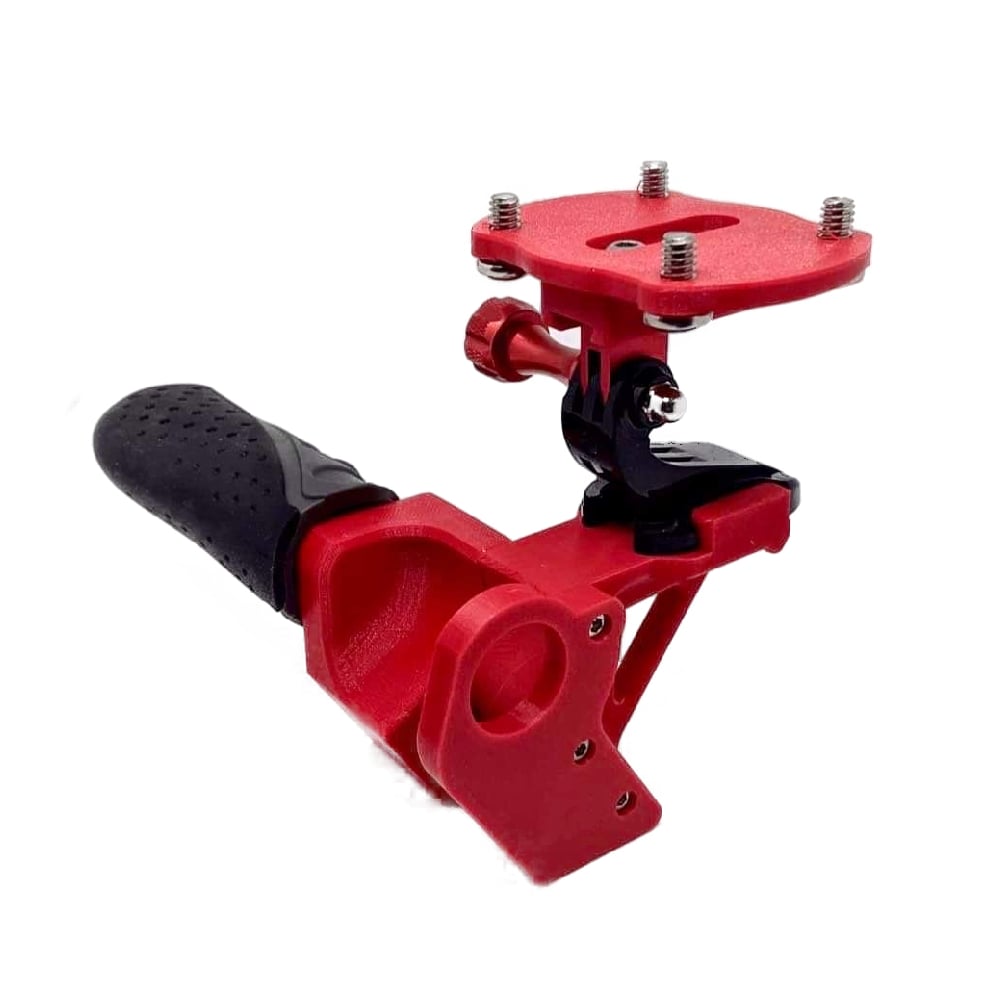 Catz Design Dive Xtras BlackTip T-Handle Grip with Compass Mount in red.
