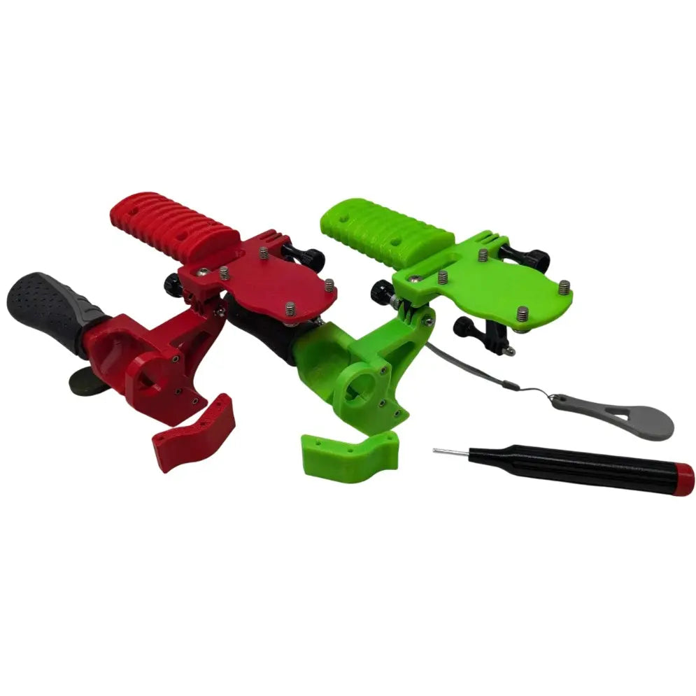 Catz Design Dive Xtras Blacktip T-Handle Enzo Red and Pearl Neon Green