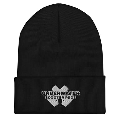 Underwater Scooter Pros Cuffed Beanie in black.