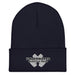 Underwater Scooter Pros Cuffed Beanie in navy blue.