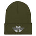 Underwater Scooter Pros Cuffed Beanie in olive.