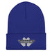 Underwater Scooter Pros Cuffed Beanie in royal blue.