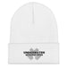 Underwater Scooter Pros Cuffed Beanie in white.