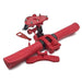 Dive Xtras Piranha T-handle with ERGON GA-3 grips in red with compass and GoPro extender.