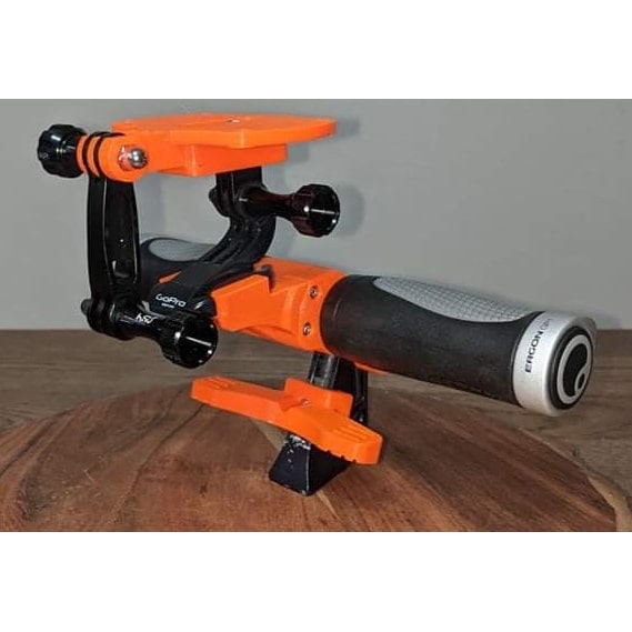 Dive Xtras Piranha T-handle with compass plate and GoPro extender.