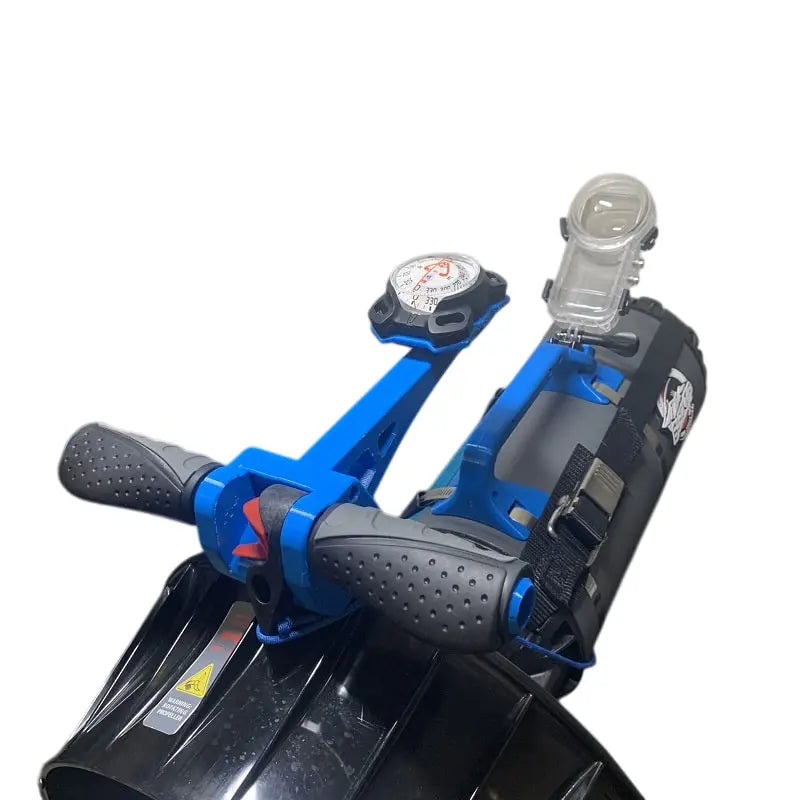DiverCraft3D BlackTip T-Handle in Color Blue with Compass Mounted