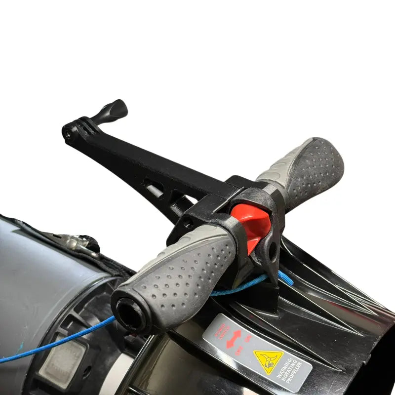 DiverCraft3D BlackTip T-Handle Black Single Long Arm Mount Left Rear View