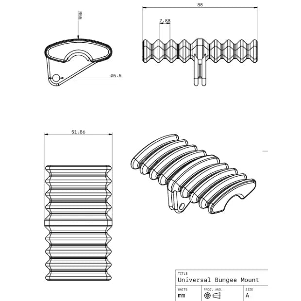 DiverCraft3D CudaX DPV Universal Bungee Mount