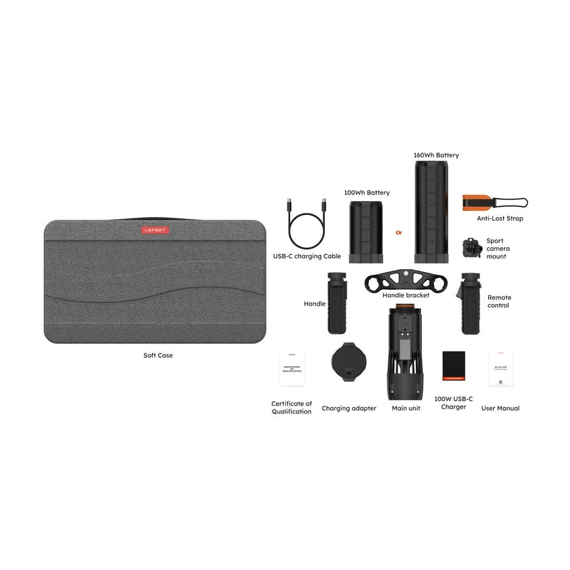 LEFEET P1 Underwater Scooter Package Contents