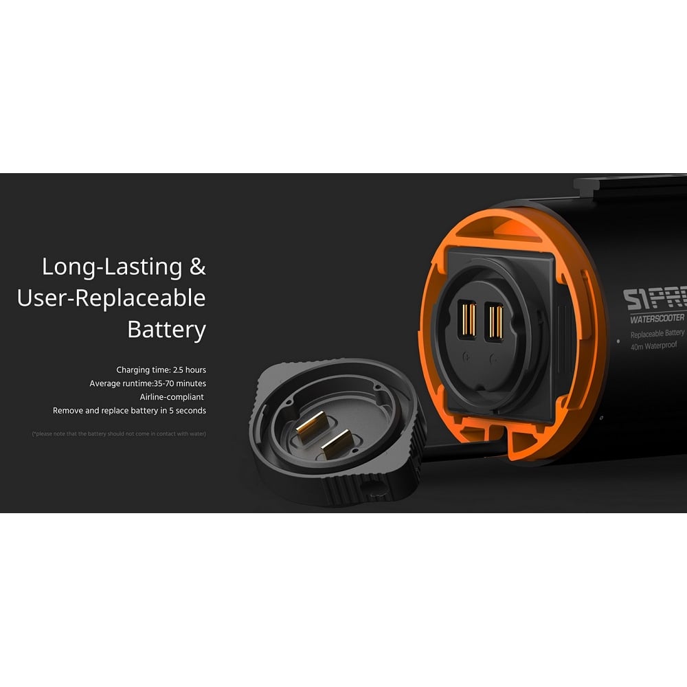 LEFEET S1 PRO Underwater Scooter Battery features.