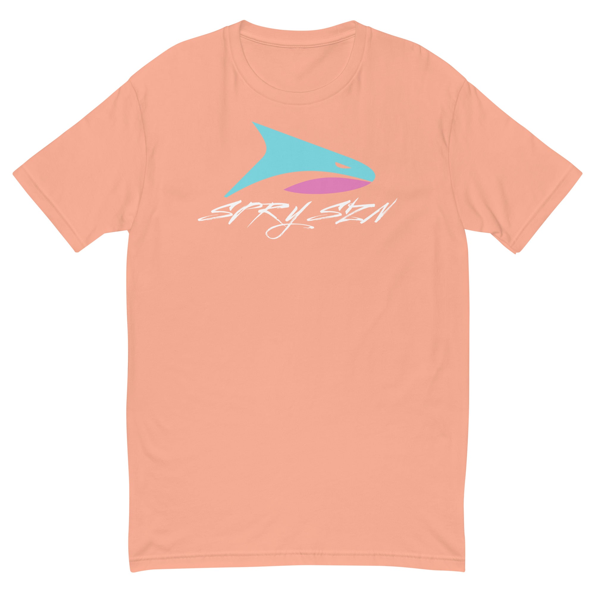 SPRY SZN Legacy Shark White Lettering Fitted T-Shirt