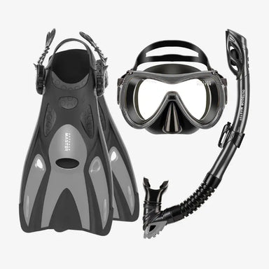 Outdoor Master Snorkel Set for Adults in Grey and Black