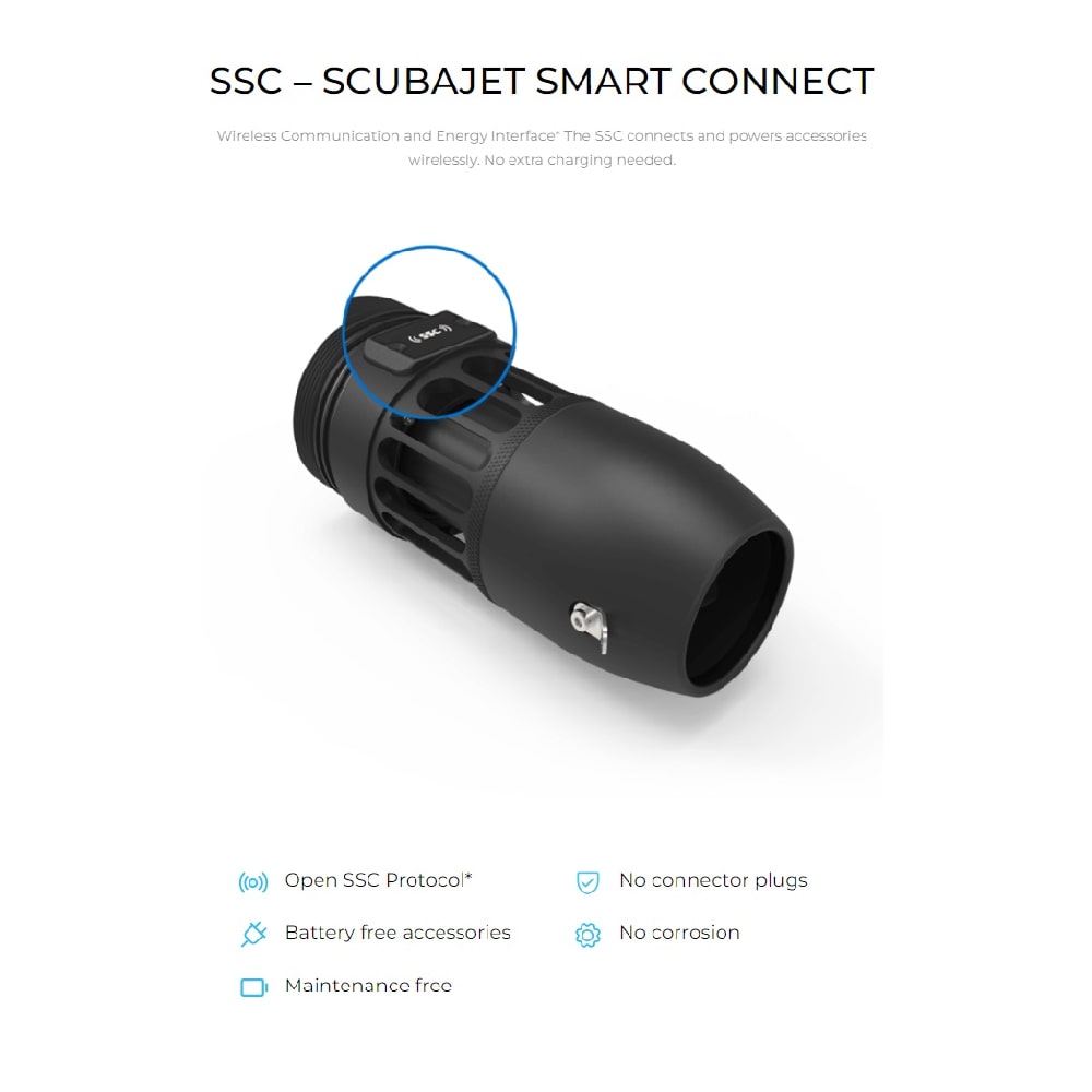 SCUBAJET PRO Dive Kit underwater scooter Smart Connect features.