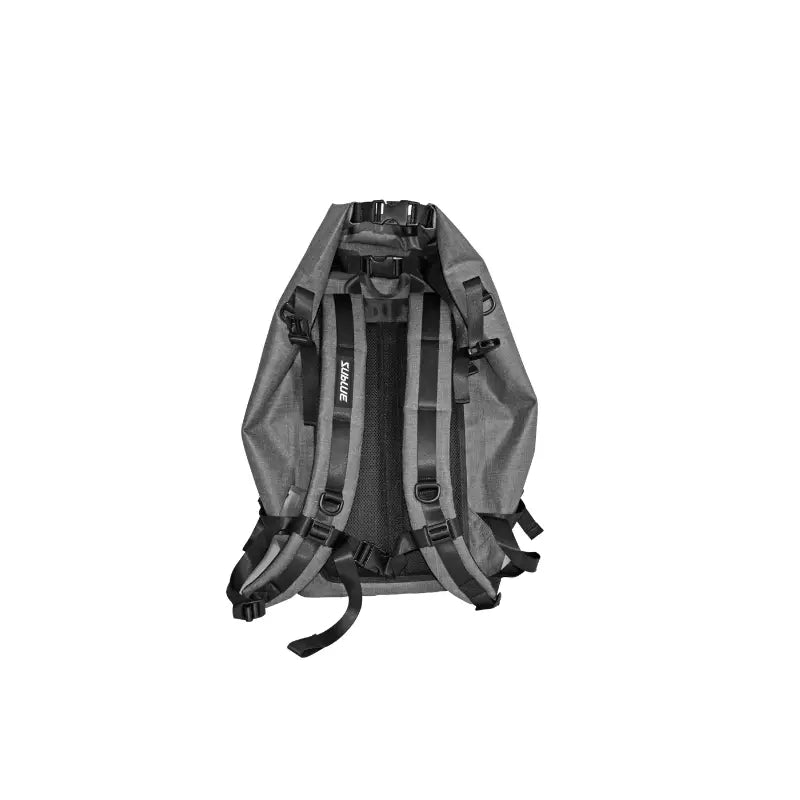Sublue 30L Waterproof Backpack rear view top rolled.
