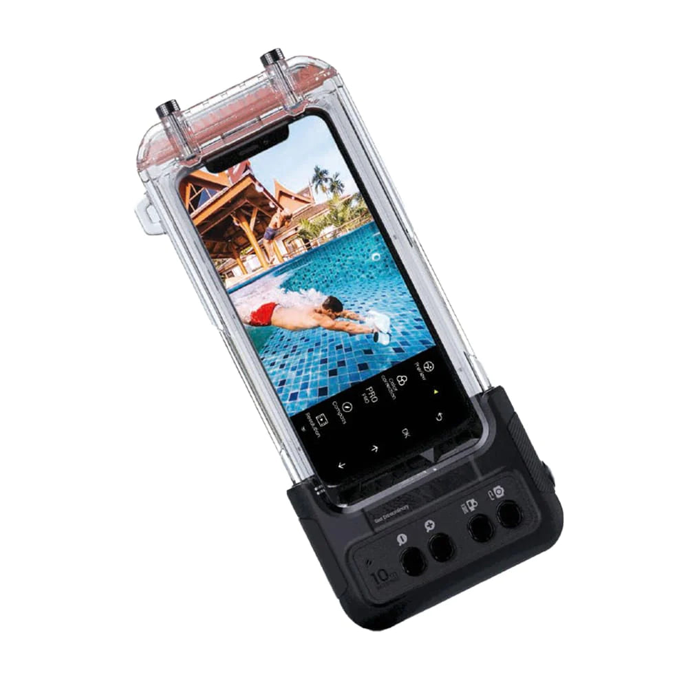 H1 Smartphone waterproof phone case by Sublue product photo with phone inside.