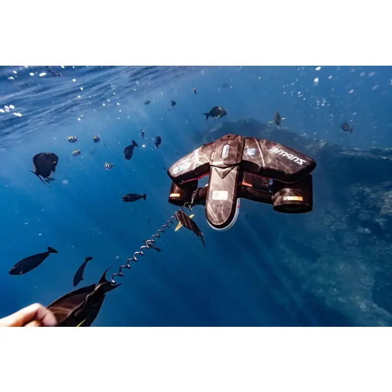 Sublue Navbow+ Underwater Scooter safety leash in action