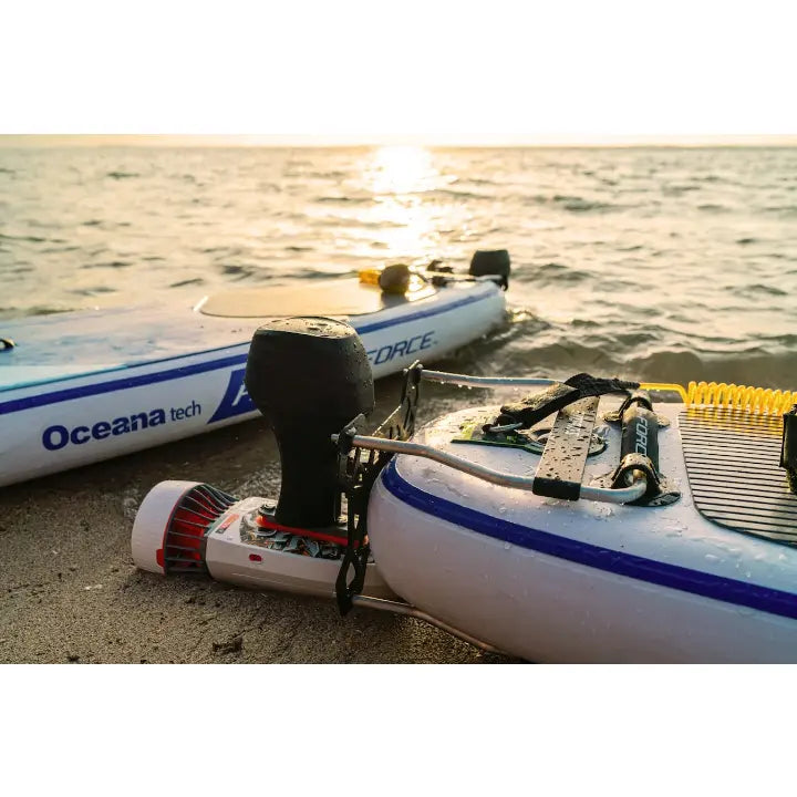 Sublue WhiteShark Tini Paddleboard Power Conversion Kits Single Motor on the beach