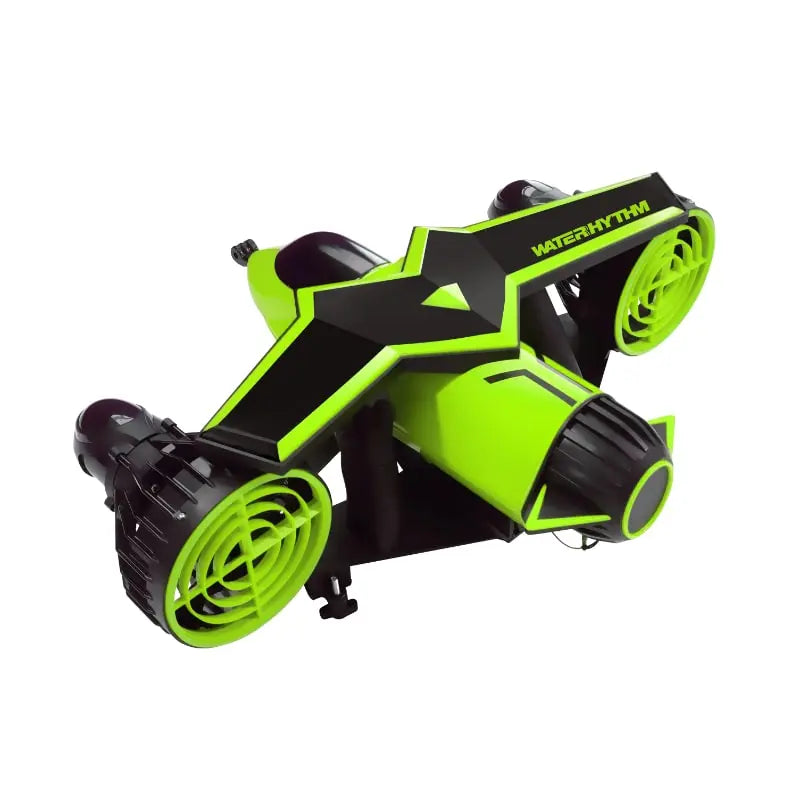 Waterhythm F2 Underwater Scooter Green Rear Left View