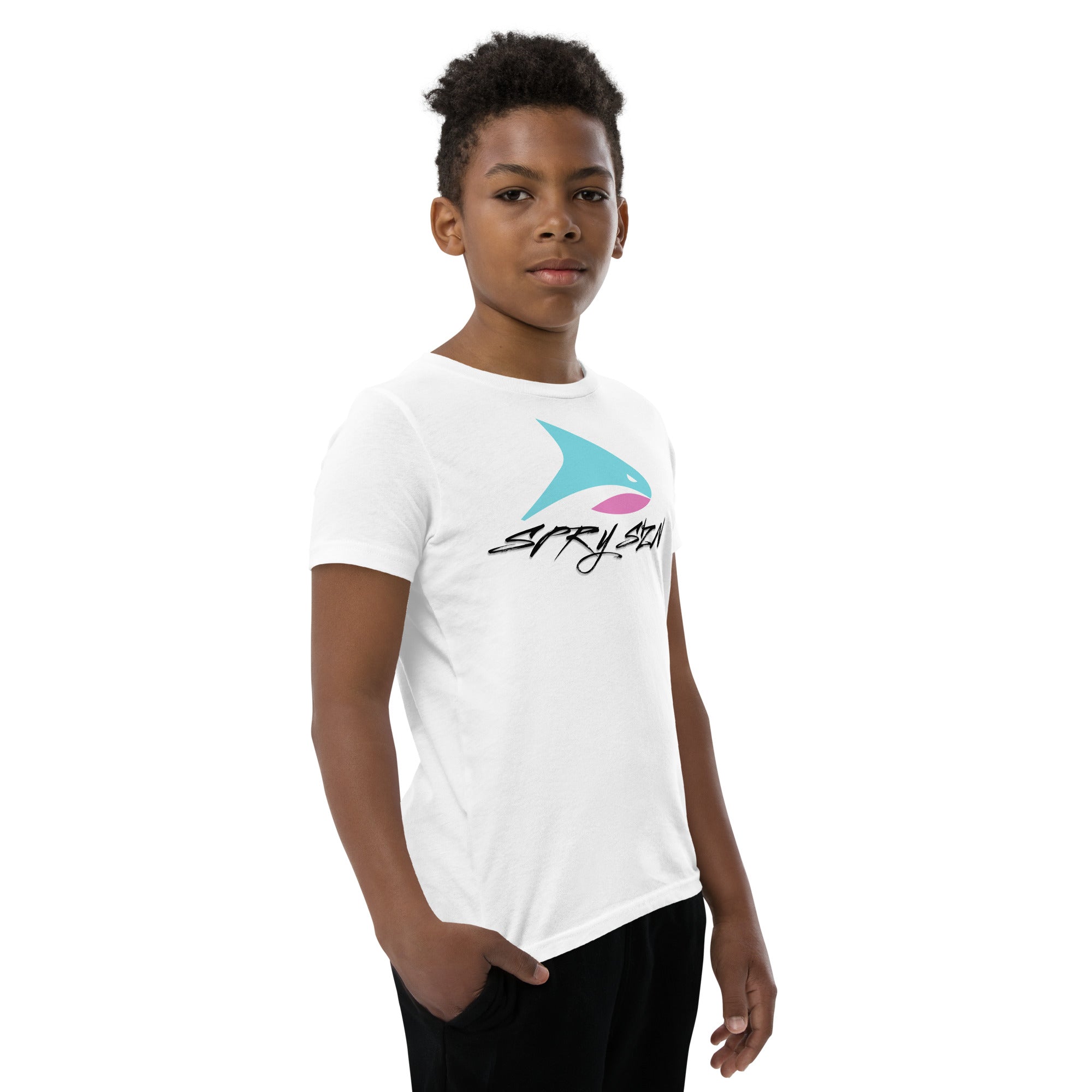 SPRY SZN Legacy Shark Black Lettering Youth T-Shirt