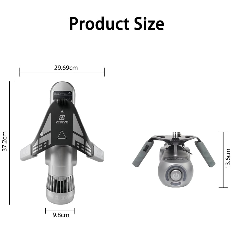 ZTDive JETDIVE Underwater Scooter Dimensions