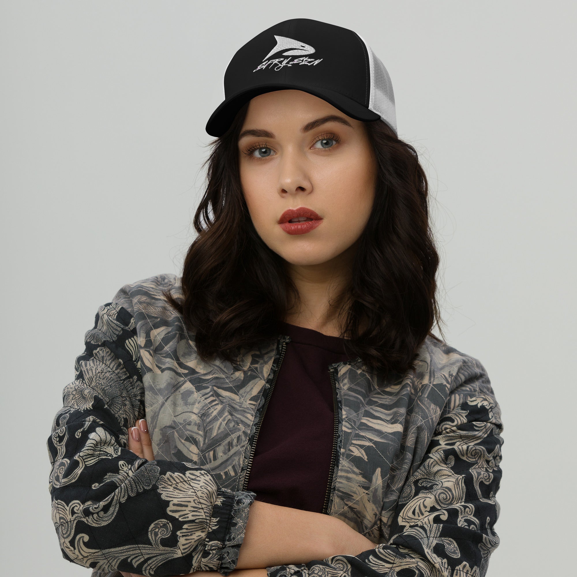 SPRY SZN White Shark Snapback Hat