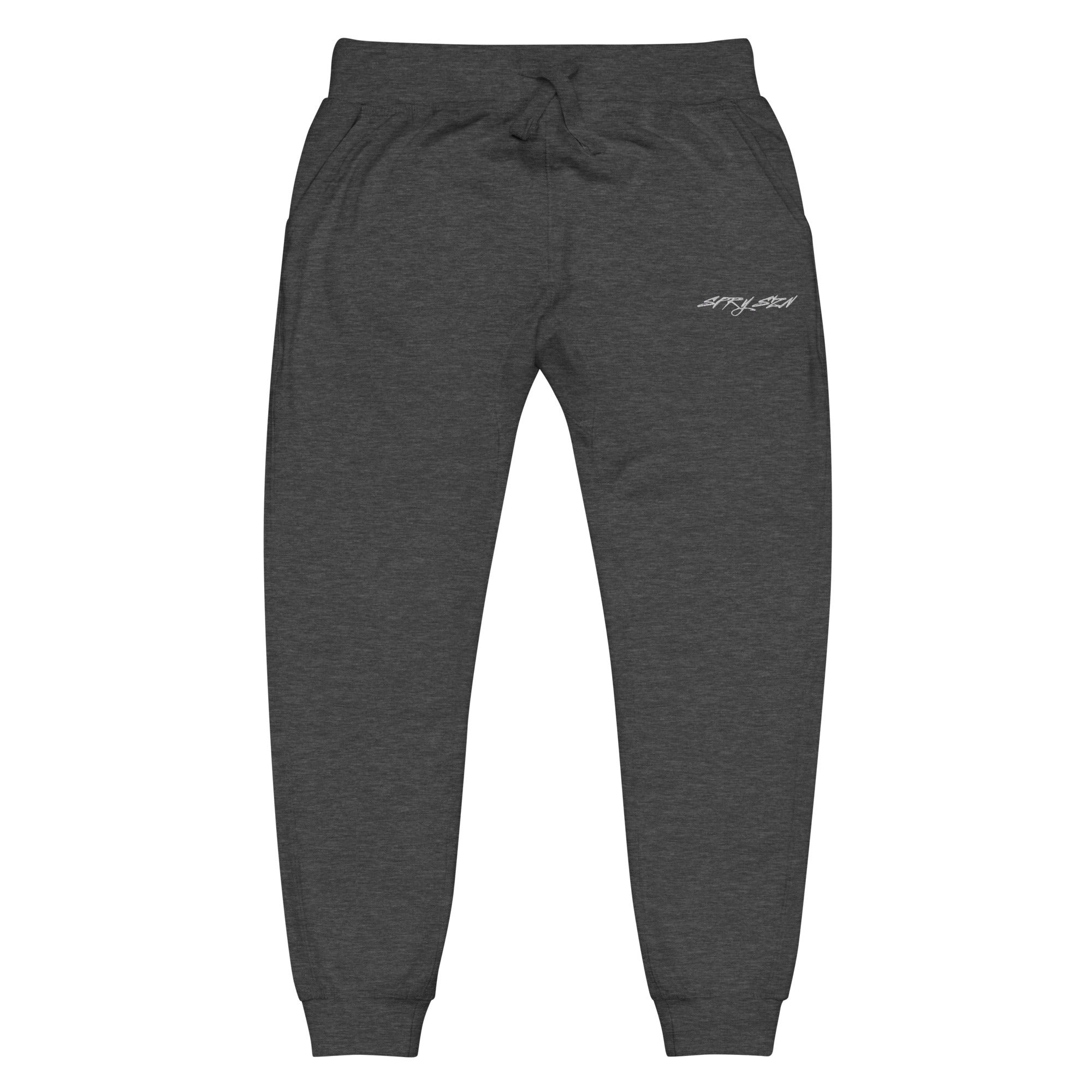 SPRY SZN White Letter Joggers