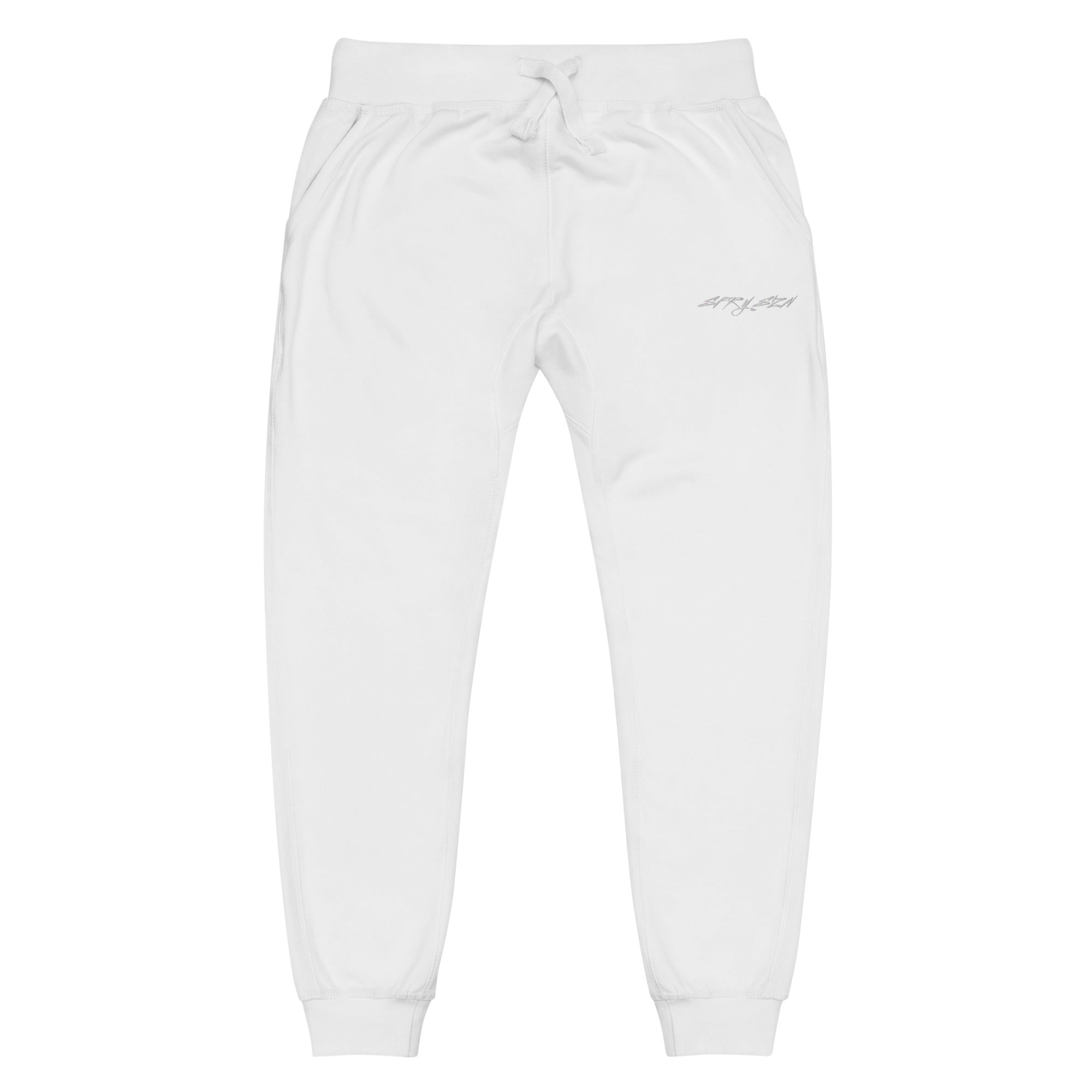 SPRY SZN White Letter Joggers