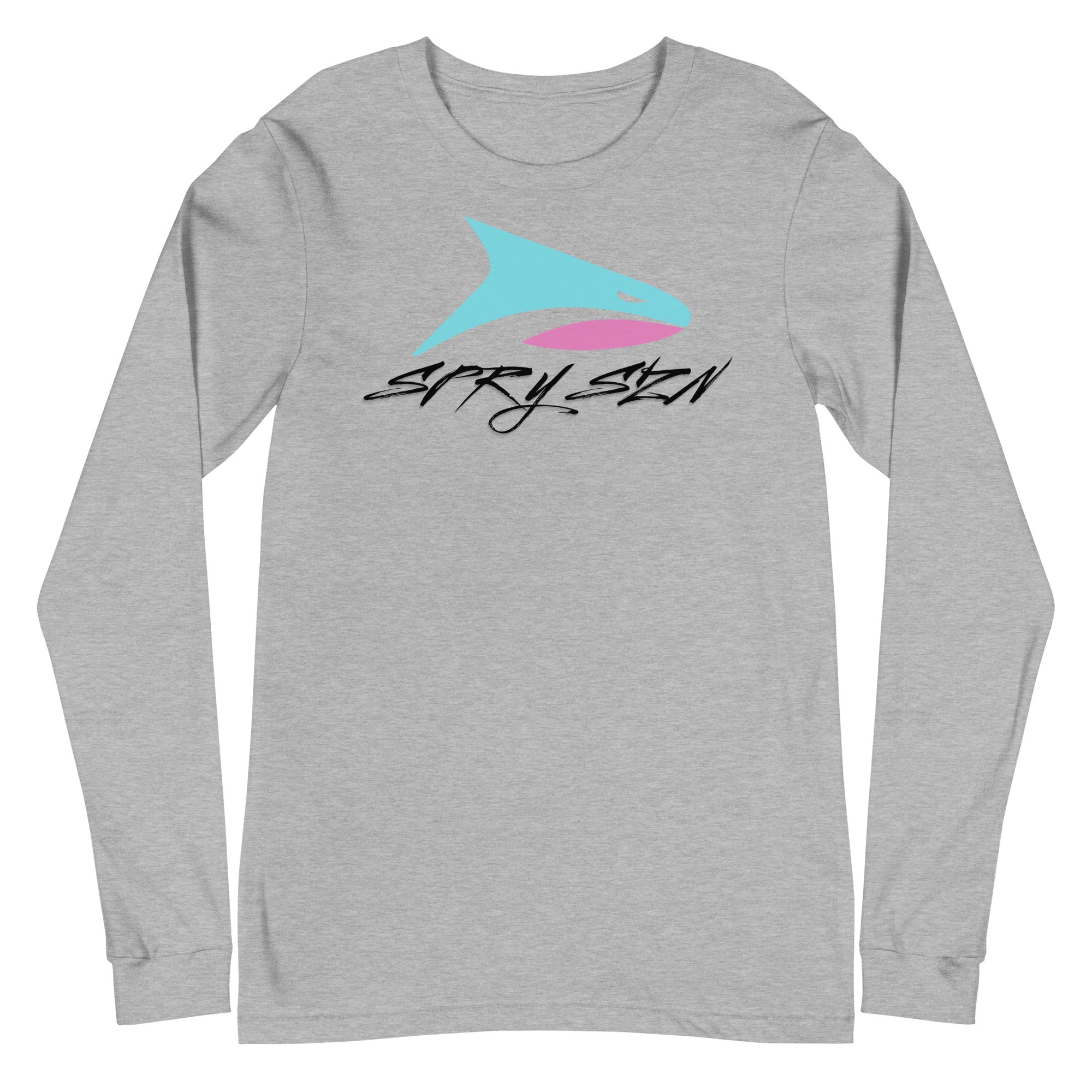 SPRY SZN Legacy Shark Black Lettering Lightweight Long Sleeve Shirt