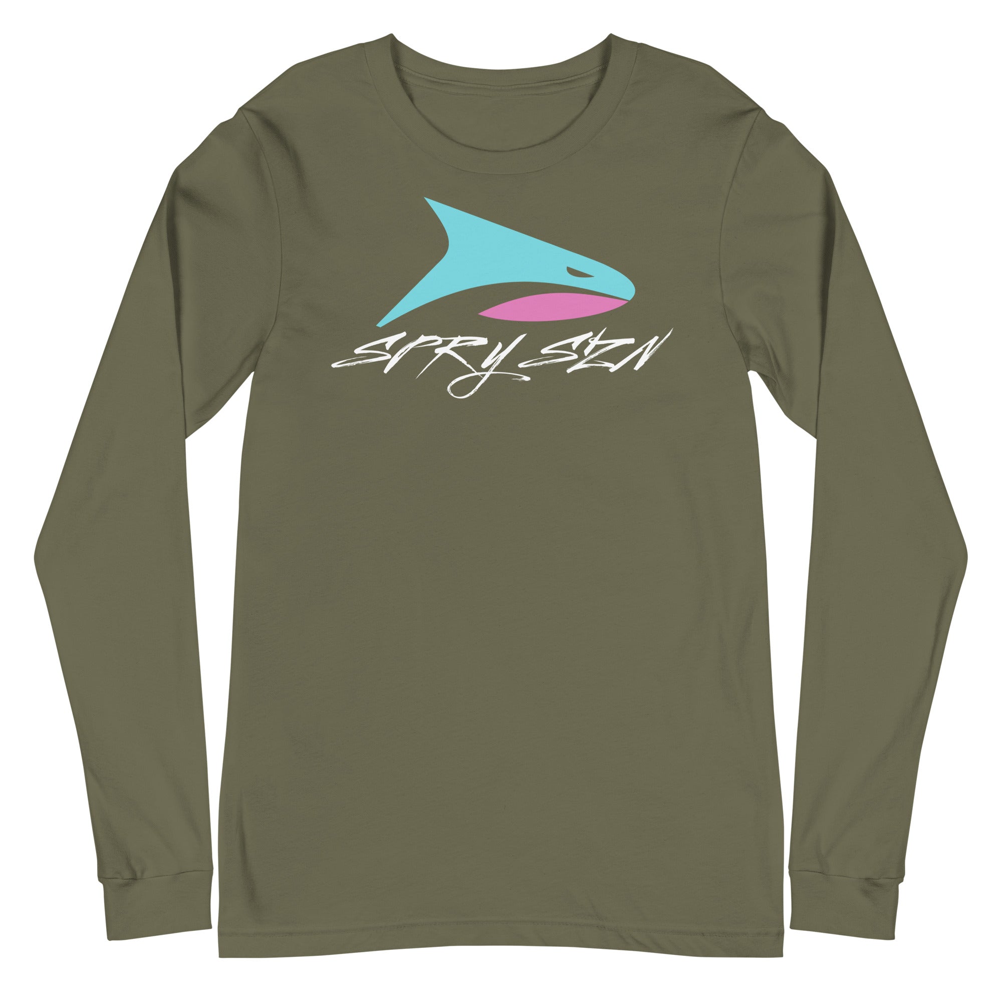SPRY SZN Legacy Shark White Lettering Lightweight Long Sleeve Shirt