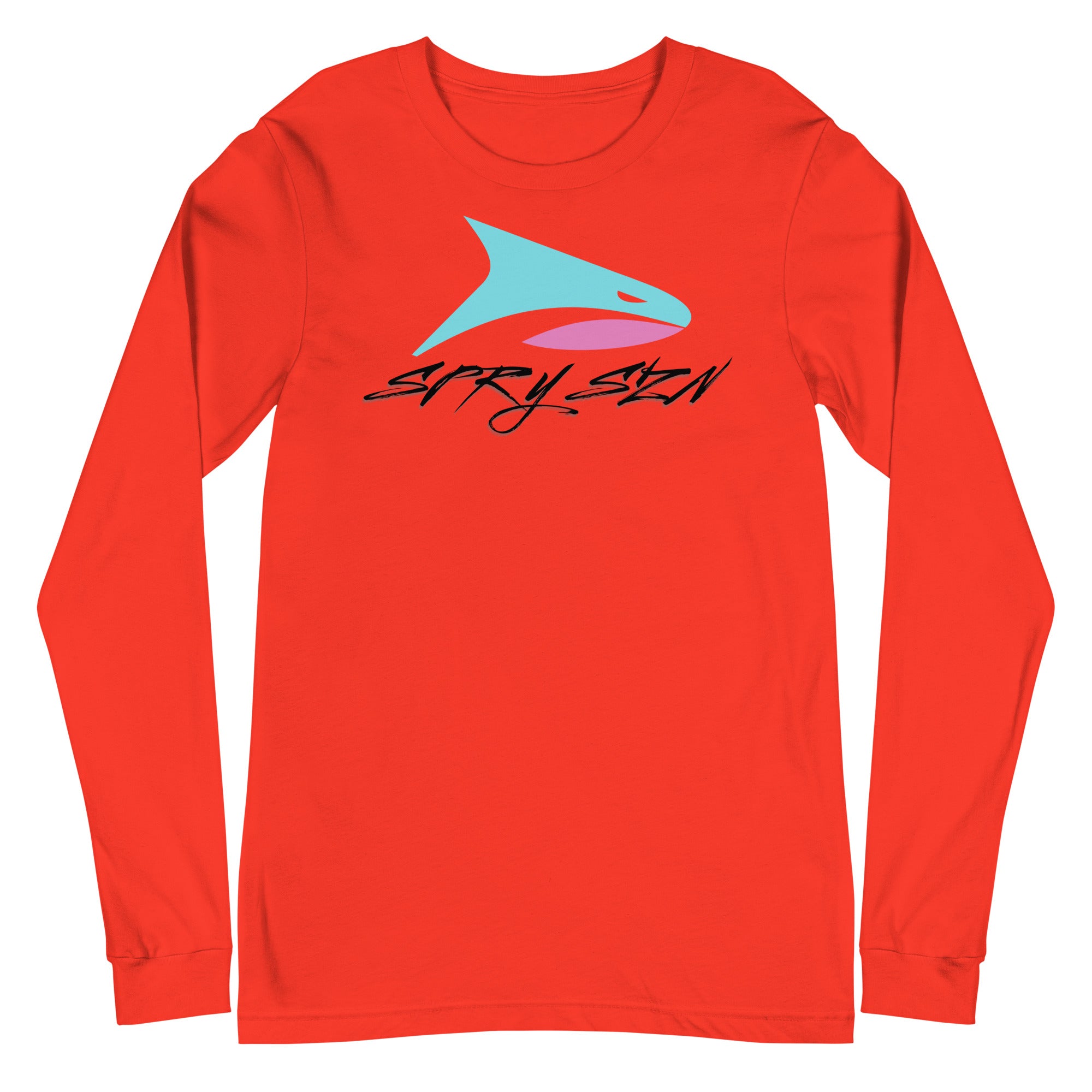 SPRY SZN Legacy Shark Black Lettering Lightweight Long Sleeve Shirt